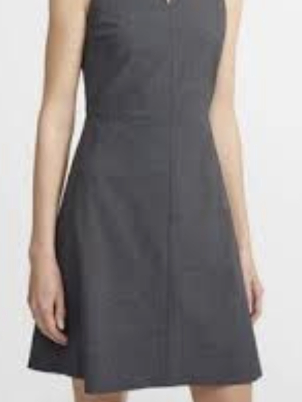 Theory Sleeveless charcoal grey wool blend dress 8